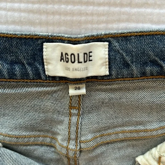 AGOLDE Toni Mid Rise Jeans in Dime size 26 NWOT - Picture 6 of 7